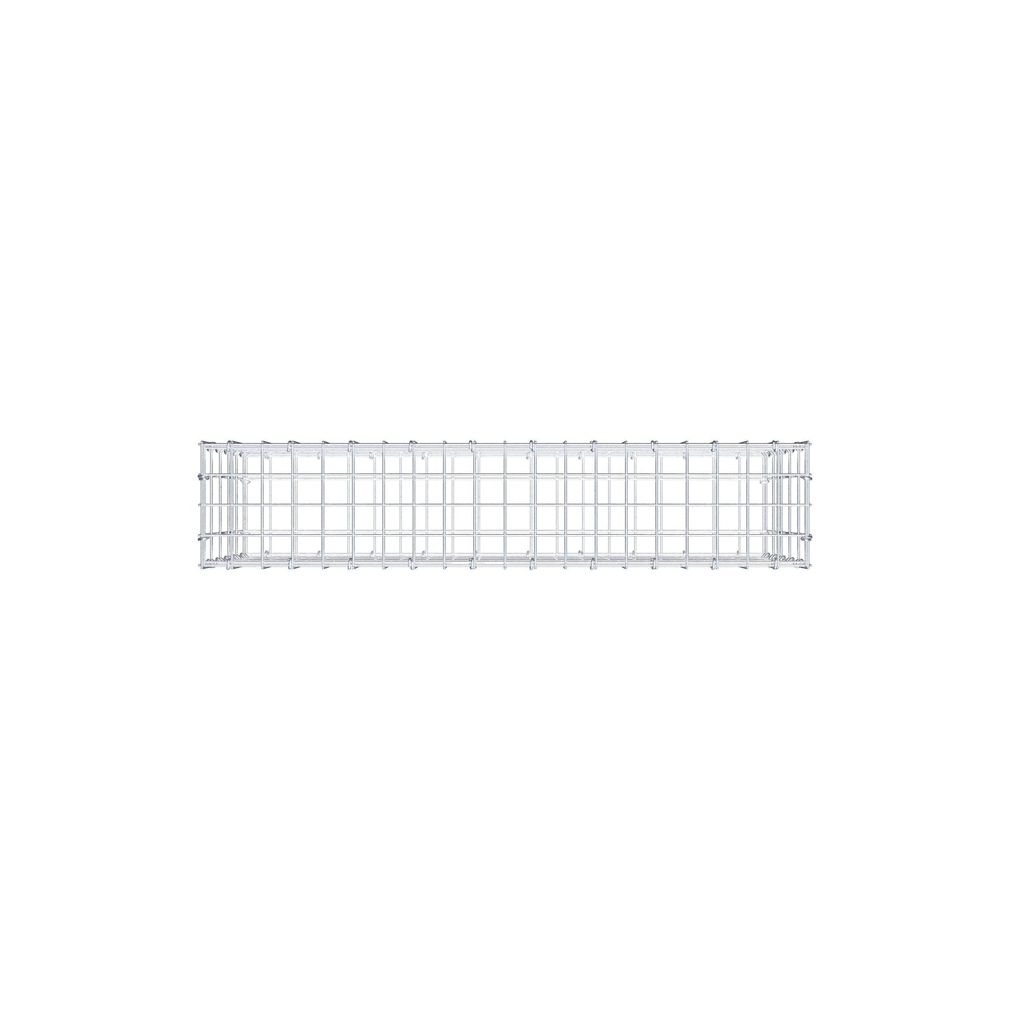 Gabião 100 cm x 50 cm x 20 cm (C x A x P), malhagem 5 cm x 10 cm, anel C