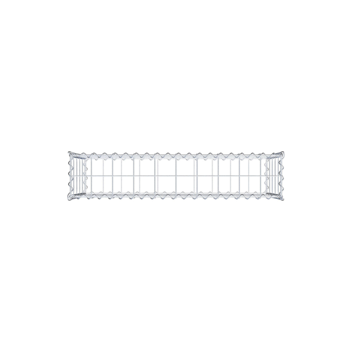 Gabbione 100 cm x 50 cm x 20 cm (L x H x P), maglia 10 cm x 10 cm, spirale