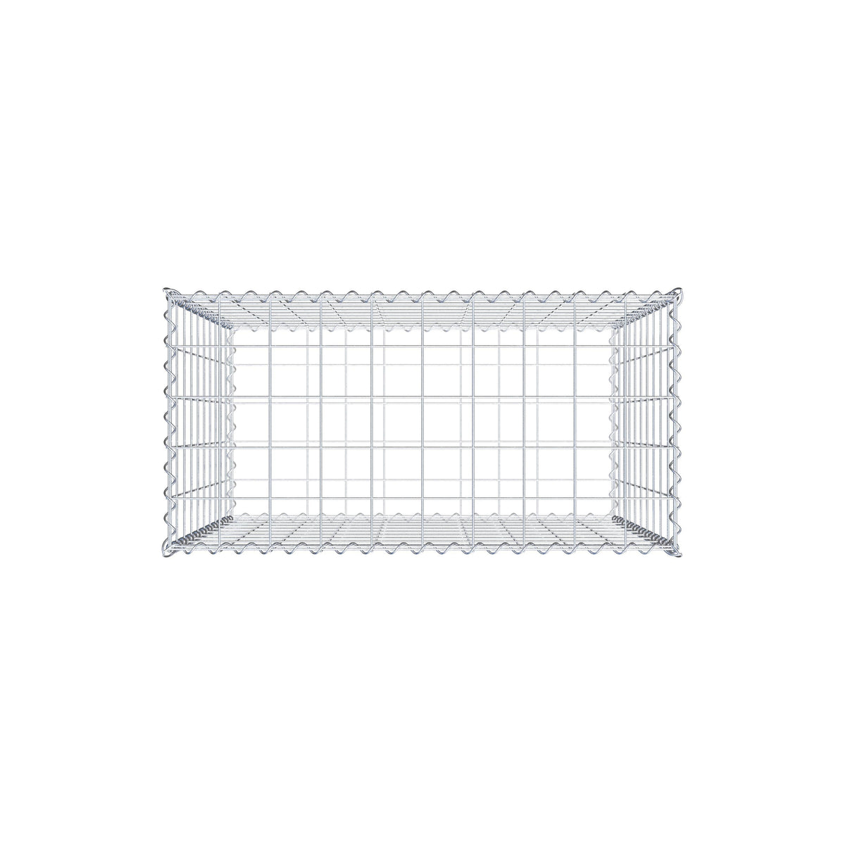 Gabione 100 cm x 100 cm x 50 cm (L x H x T), Maschenweite 10 cm x 10 cm, Spirale