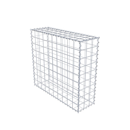 Gabbione 100 cm x 90 cm x 30 cm (L x H x P), maglia 10 cm x 10 cm, spirale