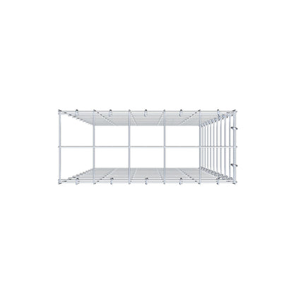 Gabbione aggiuntivo tipo 4 100 cm x 50 cm x 20 cm (L x H x P), maglia 10 cm x 10 cm, anello a C