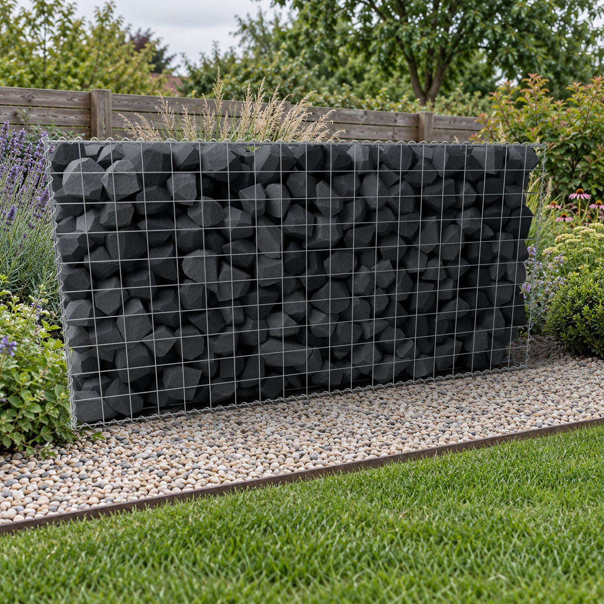 Gabion 200 cm x 100 cm x 40 cm (L x H x D), maskstorlek 10 cm x 10 cm, spiral