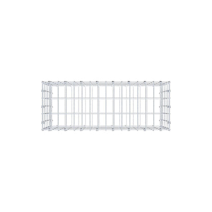 Gabion 80 cm x 40 cm x 30 cm (L x H x D), maskestørrelse 5 x 10 cm, spiralring