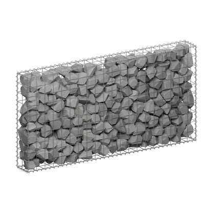 Gabião 200 cm x 100 cm x 20 cm (C x A x P), malhagem 10 cm x 10 cm, espiral