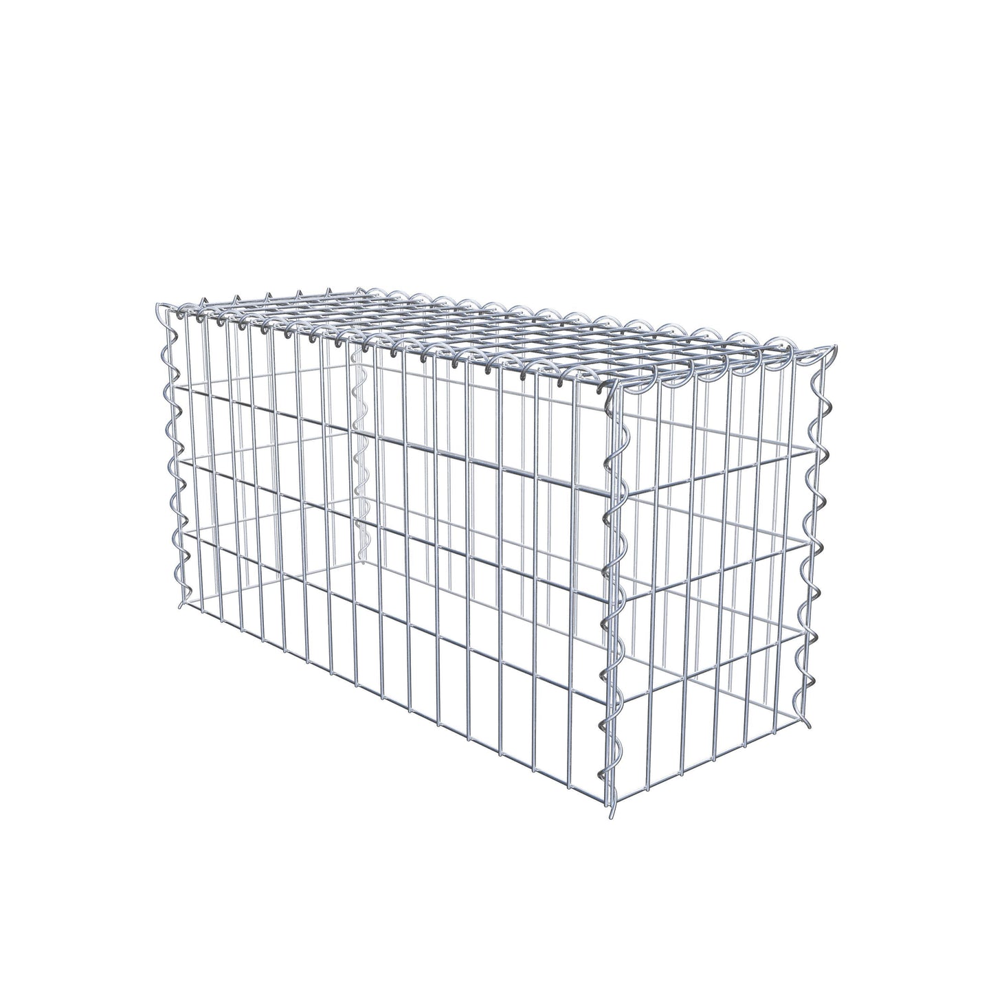 Gavión complementario tipo 3 80 cm x 40 cm x 30 cm (L x A x P), malla 5 cm x 10 cm, espiral