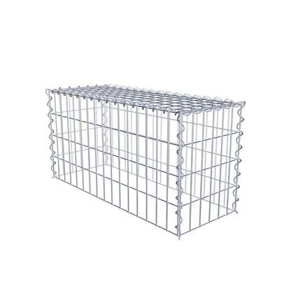 Gavión complementario tipo 3 80 cm x 40 cm x 30 cm (L x A x P), malla 5 cm x 10 cm, espiral