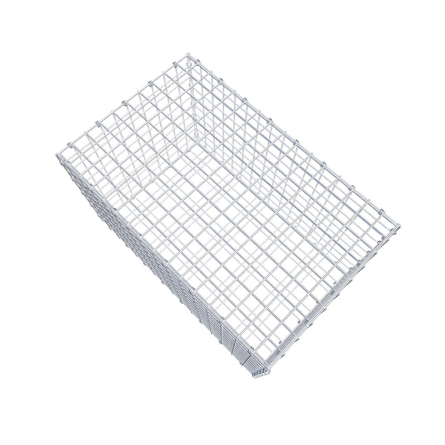 Gabion 80 cm x 50 cm x 50 cm (L x H x D), maskstorlek 5 x 5 cm, spiralring