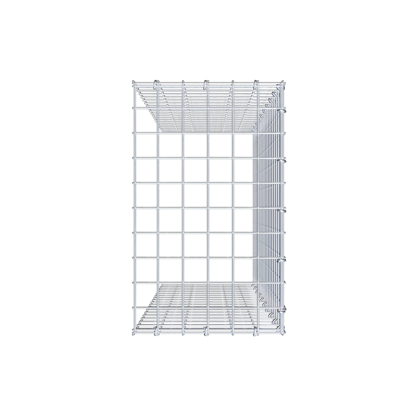 Gavión acoplable tipo 4 100 cm x 30 cm x 50 cm (L x A x P), malla 5 cm x 5 cm, anillo en C
