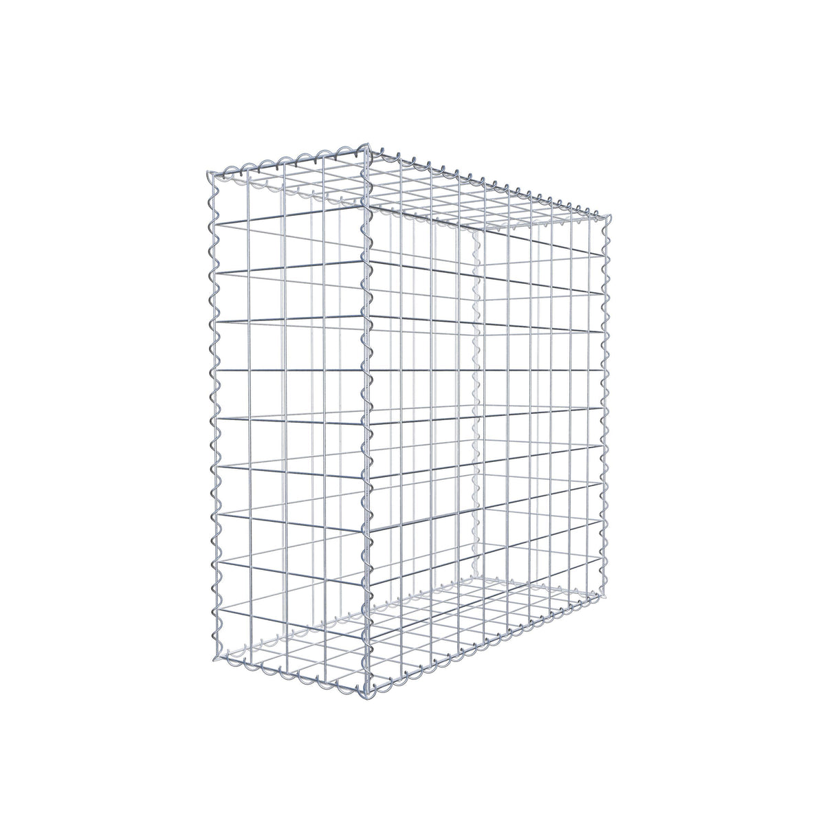 Gabione 100 cm x 100 cm x 40 cm (L x H x T), Maschenweite 10 cm x 10 cm, Spirale