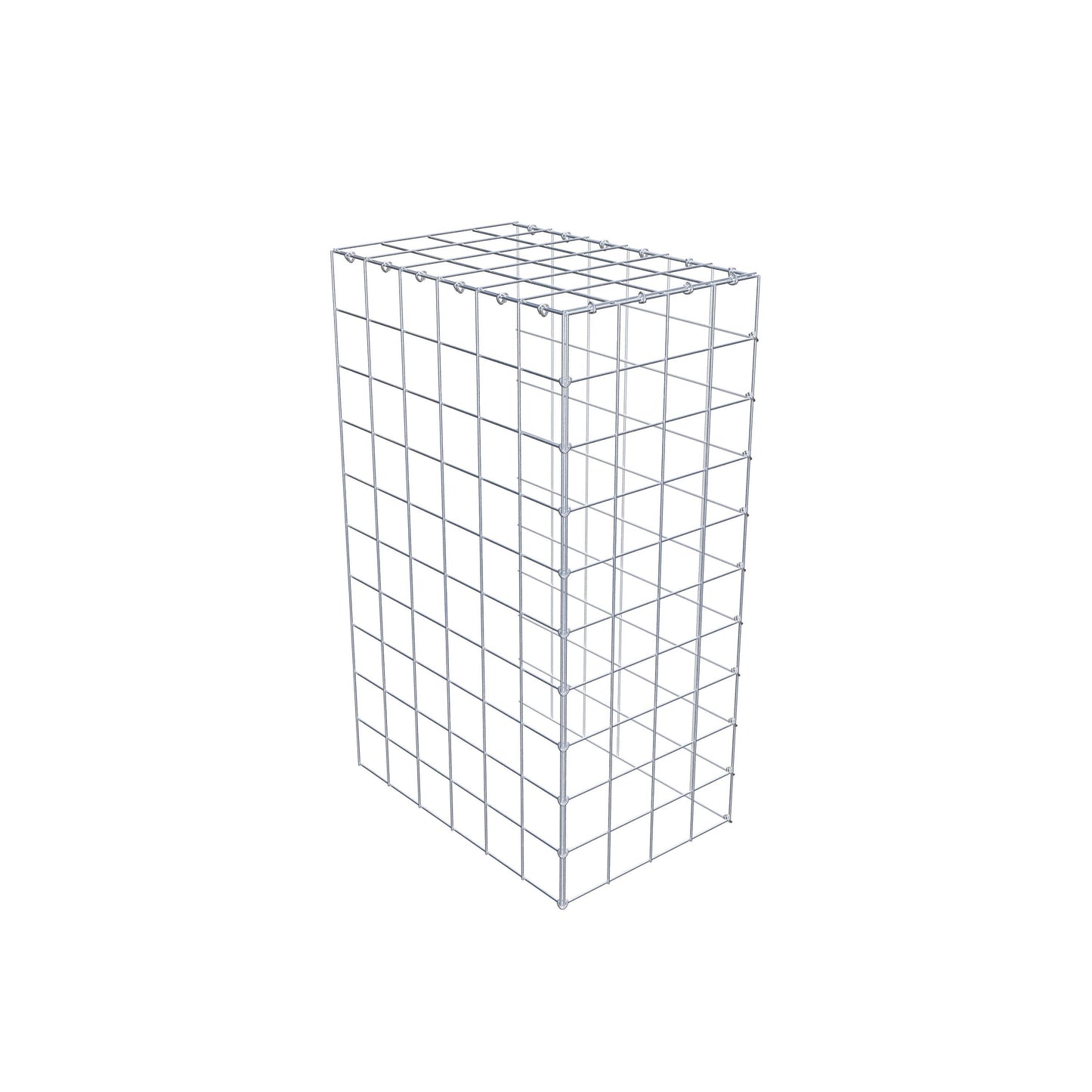 Gabbione aggiuntivo tipo 4 100 cm x 60 cm x 40 cm (L x H x P), maglia 10 cm x 10 cm, anello a C