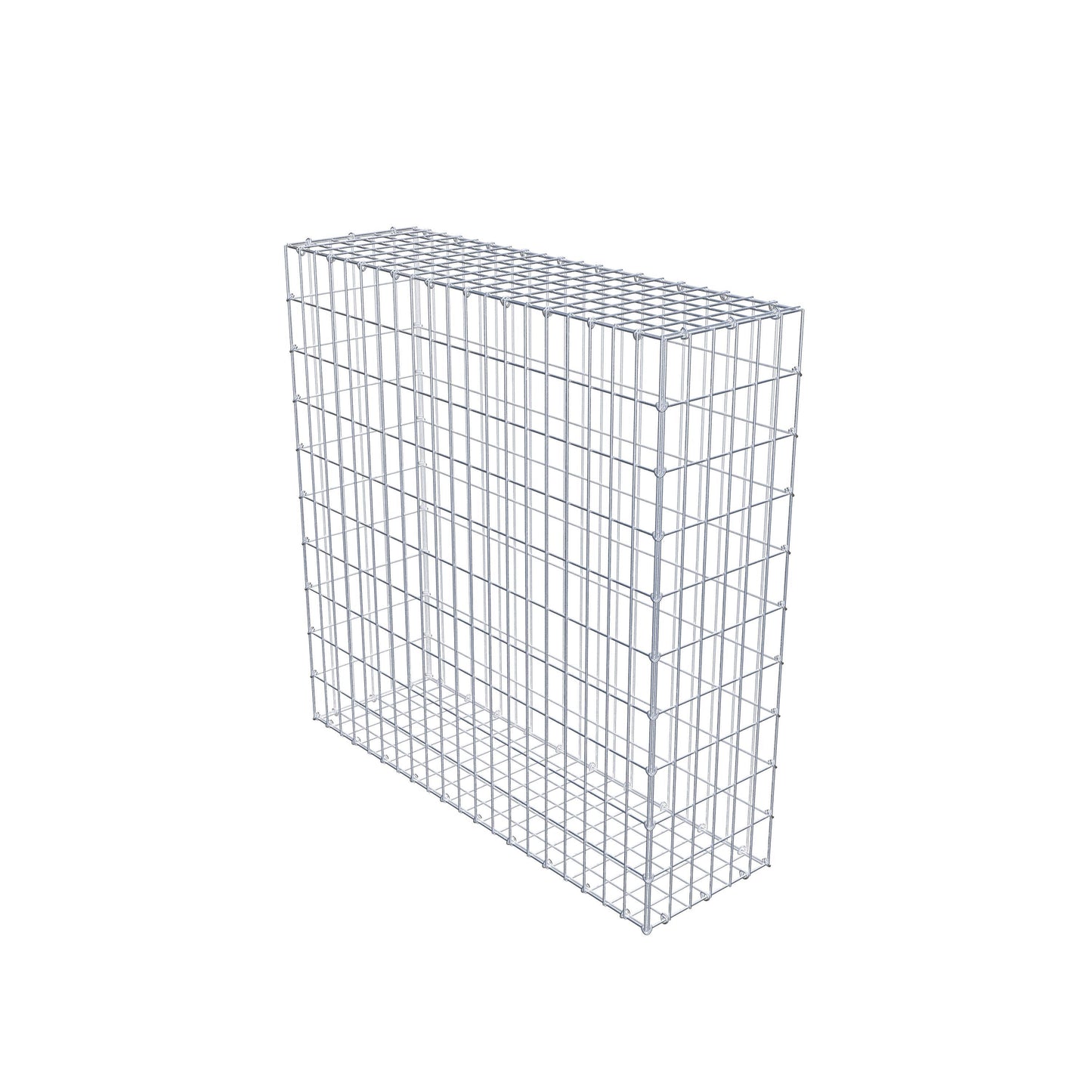 Gabião 100 cm x 100 cm x 30 cm (C x A x P), malhagem 5 cm x 10 cm, anel C