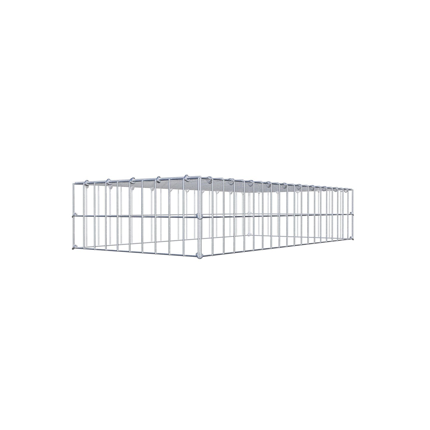 Gabbione aggiuntivo di tipo 3 100 cm x 20 cm x 50 cm (L x H x P), maglia 5 cm x 10 cm, anello a C