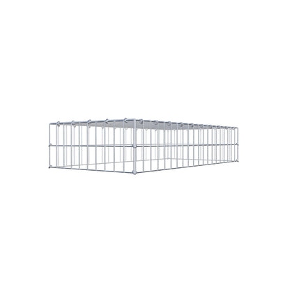 Gabbione aggiuntivo di tipo 3 100 cm x 20 cm x 50 cm (L x H x P), maglia 5 cm x 10 cm, anello a C