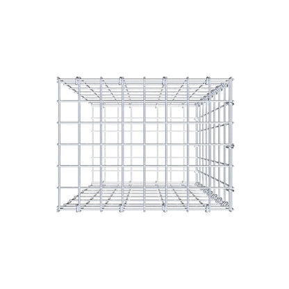 Monteret gabion type 2 80 cm x 40 cm x 30 cm, maskestørrelse 5 cm x 10 cm, C-ring