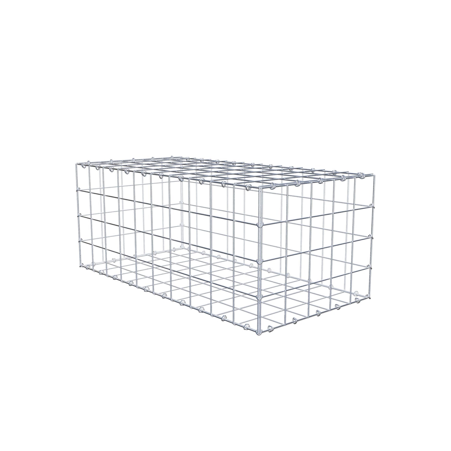 Gabbione 100 cm x 40 cm x 50 cm (L x H x P), maglia 10 cm x 10 cm, anello a C