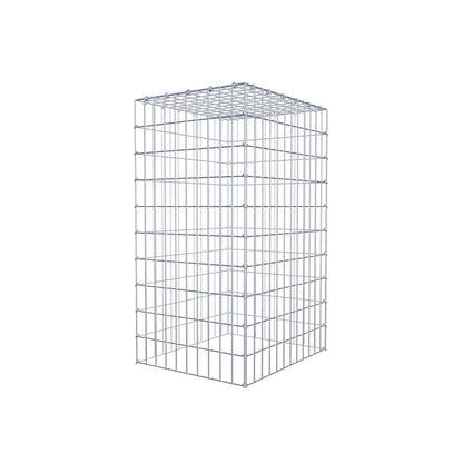 Mounted gabion type 3 100 cm x 60 cm x 50 cm (L x H x D), mesh size 5 cm x 10 cm, C-ring
