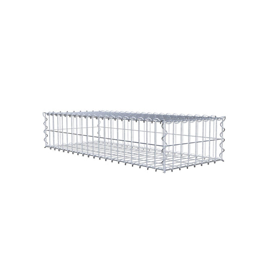Gabião 100 cm x 20 cm x 40 cm (C x A x P), malhagem 5 cm x 10 cm, espiral