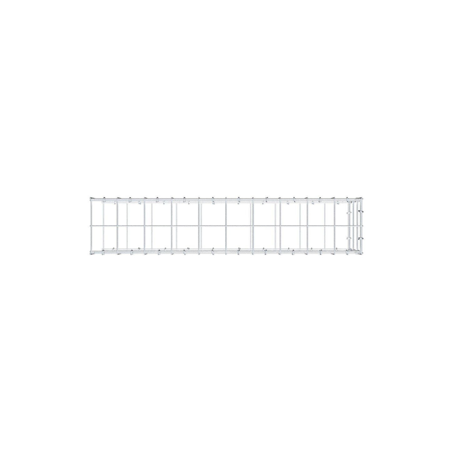 Gabbione aggiuntivo di tipo 2 100 cm x 30 cm x 20 cm (L x A x P), maglia 10 cm x 10 cm, anello a C