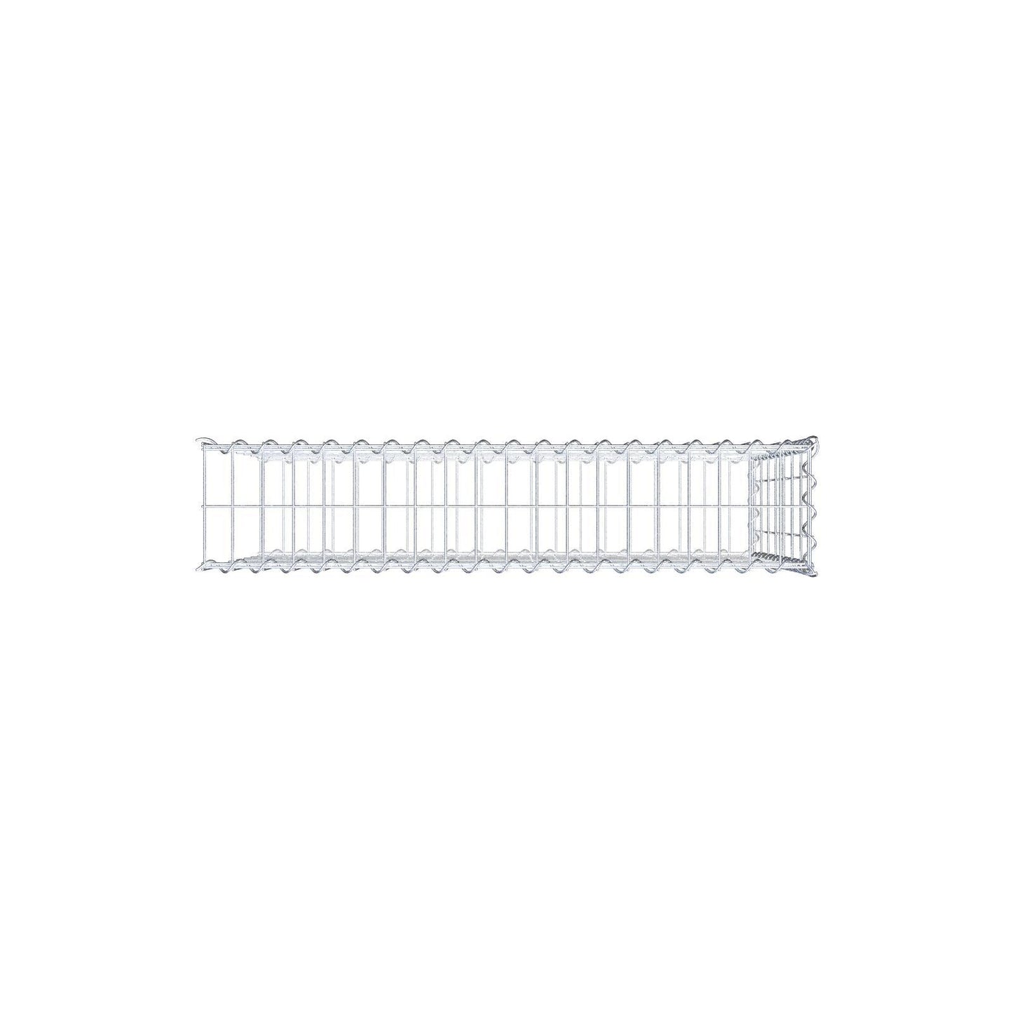 Gavión adulto tipo 2 100 cm x 70 cm x 20 cm (largo x alto x profundidad), tamaño de malla 5 cm x 10 cm, espiral