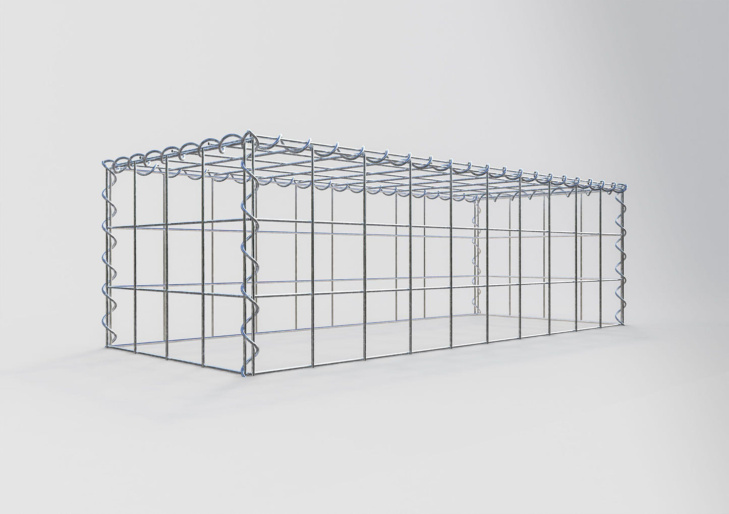 Gabião tipo 3 100 cm x 30 cm x 40 cm (C x A x P), malhagem 10 cm x 10 cm, espiral