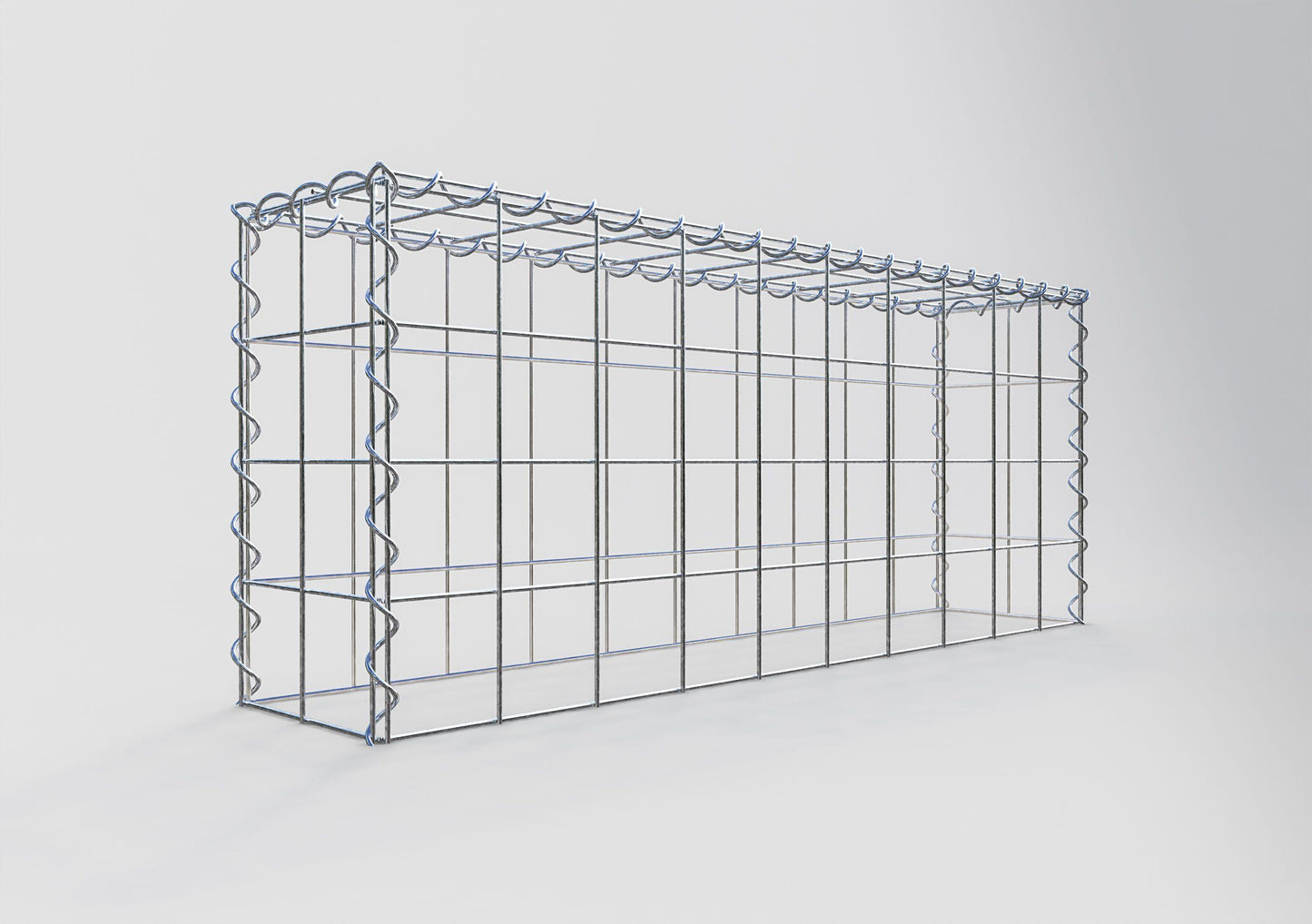 Gabbione aggiuntivo tipo 3 100 cm x 40 cm x 20 cm (L x A x P), maglia 10 cm x 10 cm, spirale