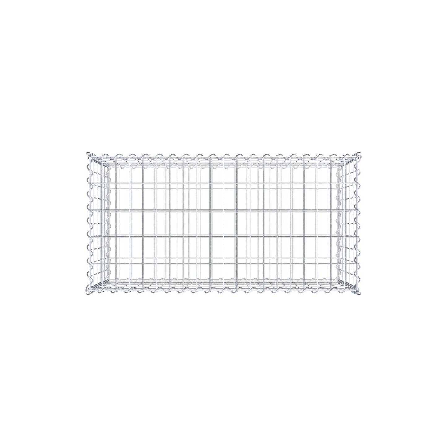Juego de 2 gaviones 100 cm x 50 cm x 50 cm (L x A x P), luz de malla 5 x 10 cm, en espiral