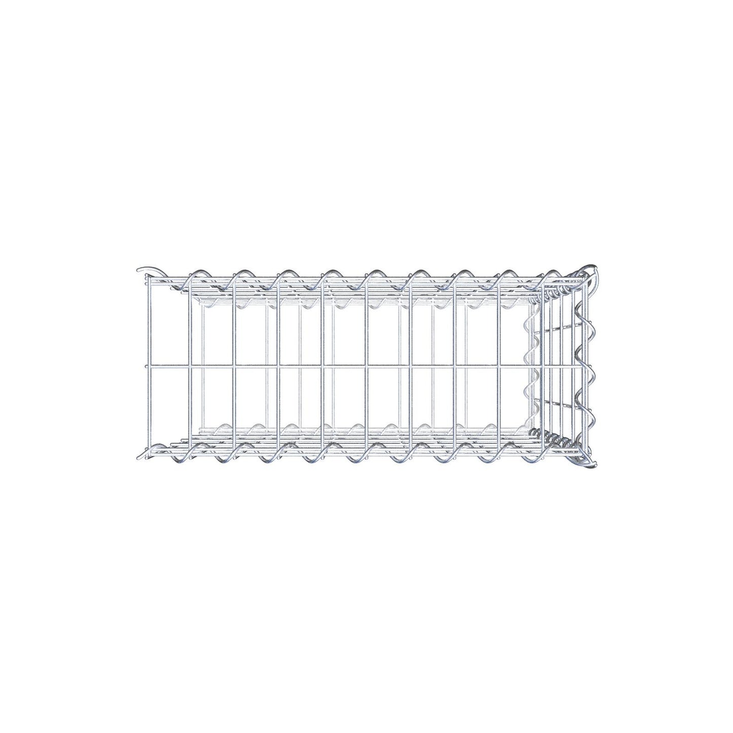 Gabbione aggiuntivo tipo 2 50 cm x 50 cm x 20 cm (L x H x P), dimensione maglia 5 cm x 10 cm, a spirale