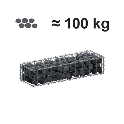 Gabion 100 cm x 20 cm x 30 cm (L x H x P), mailles 5 cm x 10 cm, spirale
