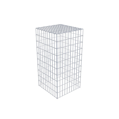 Gabião Tipo 3 100 cm x 50 cm x 50 cm (C x A x P), malhagem 5 cm x 10 cm, anel C