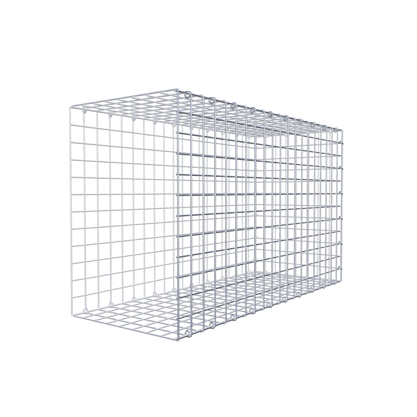 Gavión complementario de tipo 2 100 cm x 60 cm x 40 cm (largo x alto x fondo), malla 5 cm x 5 cm, anillo en C