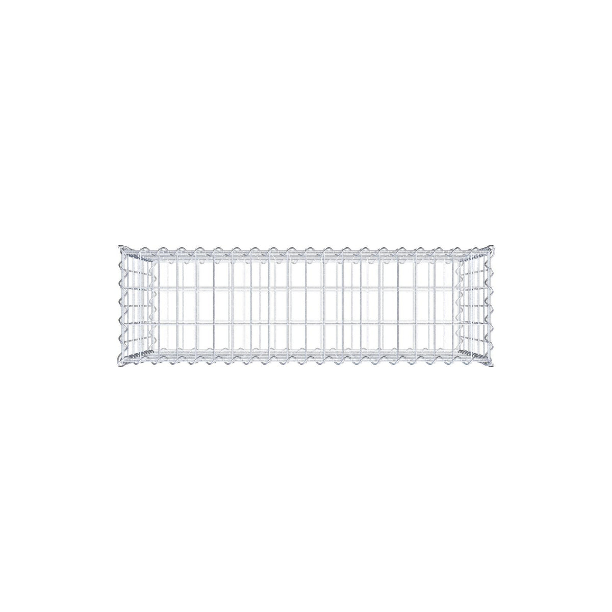 Gabião 100 cm x 60 cm x 30 cm (C x A x P), malhagem 5 cm x 10 cm, espiral