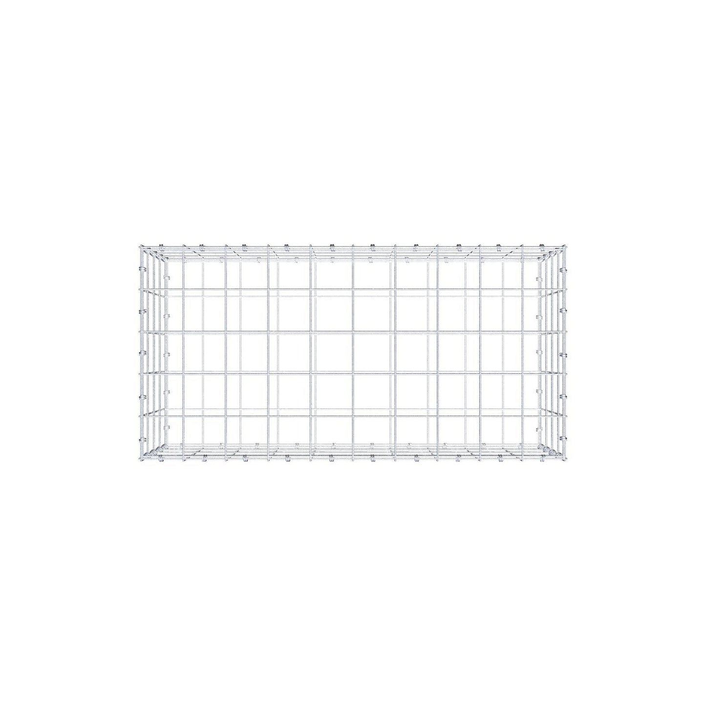 Gabbione 100 cm x 40 cm x 50 cm (L x H x P), maglia 10 x 10 cm, anello a spirale
