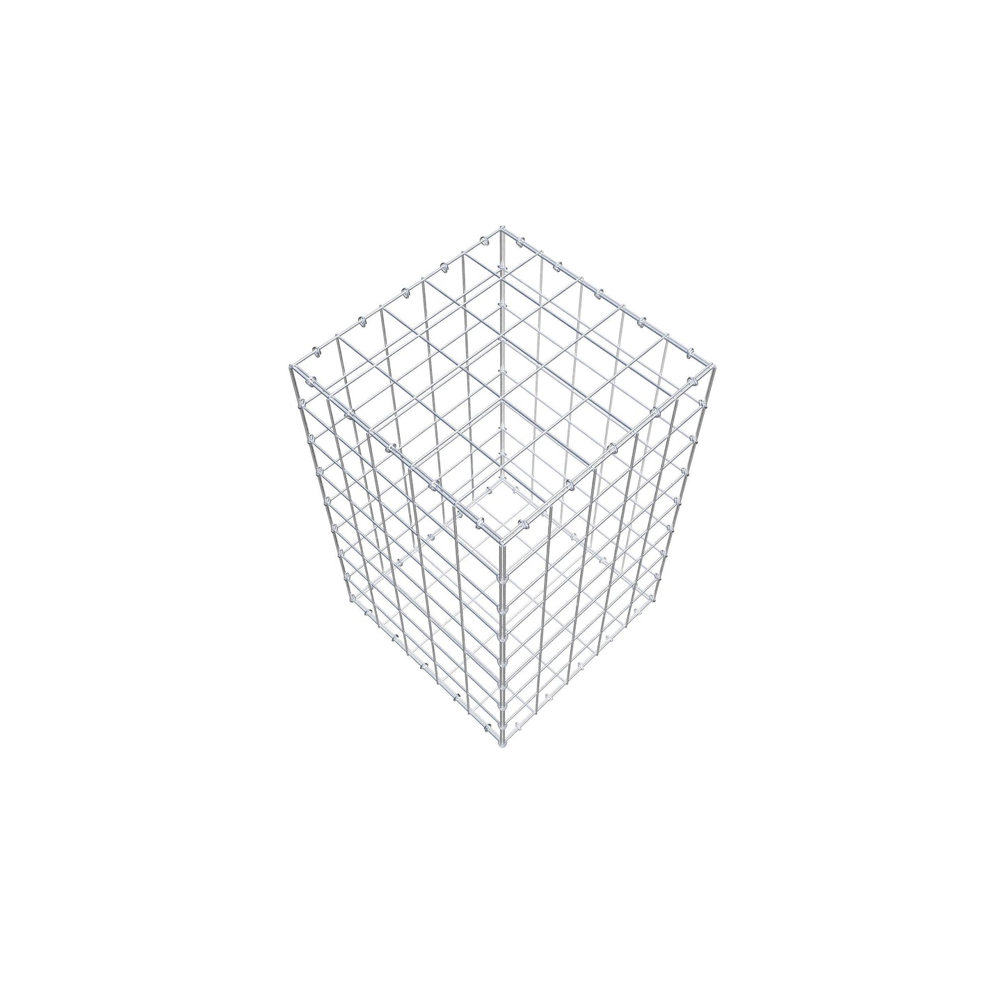 Gabion 80 cm x 50 cm x 50 cm (L x H x P), mailles 10 cm x 10 cm, anneau en C