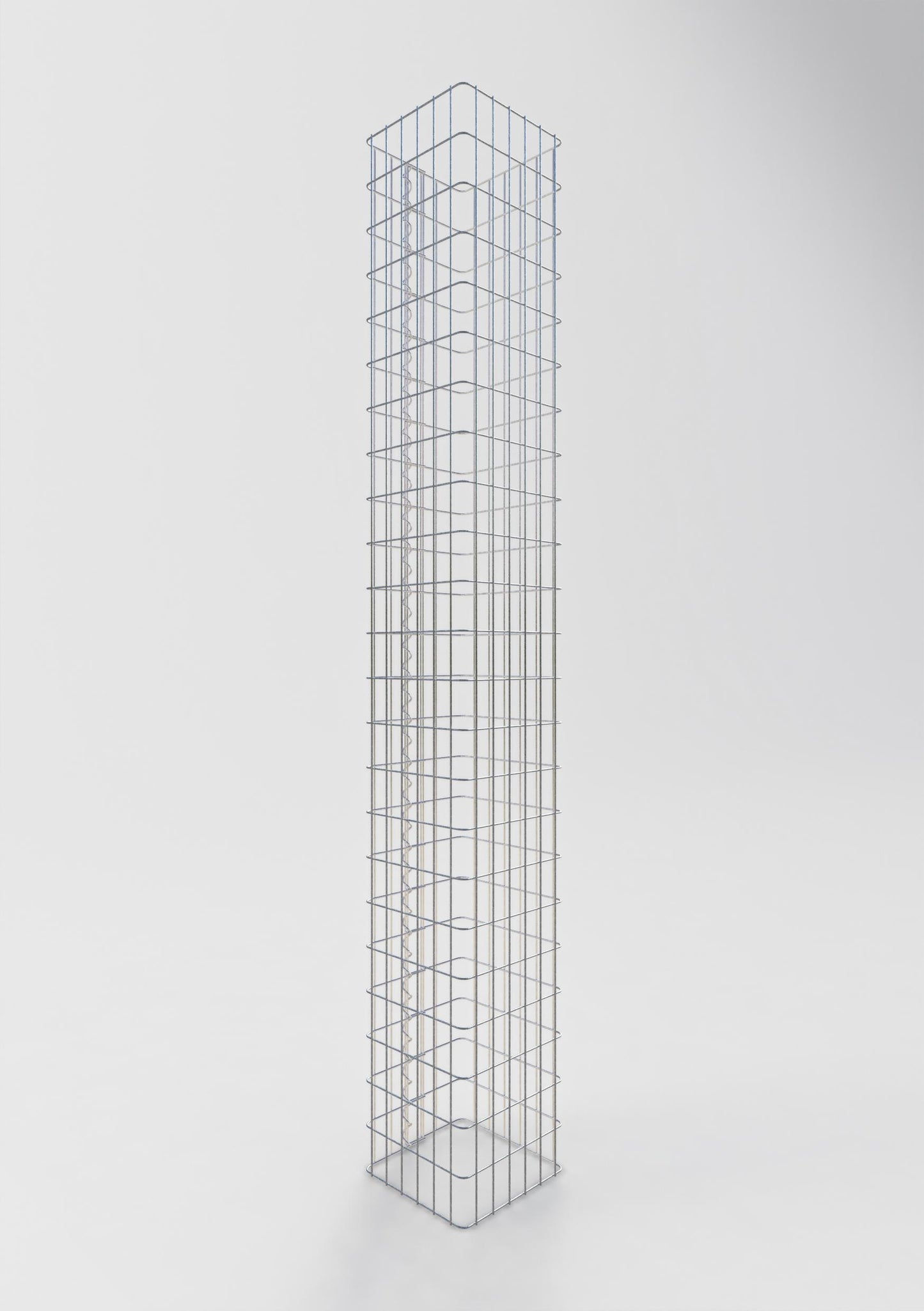 Colonna di gabbioni angolare 32 cm x 32 cm, 230 cm di altezza, MW 5 cm x 10 cm