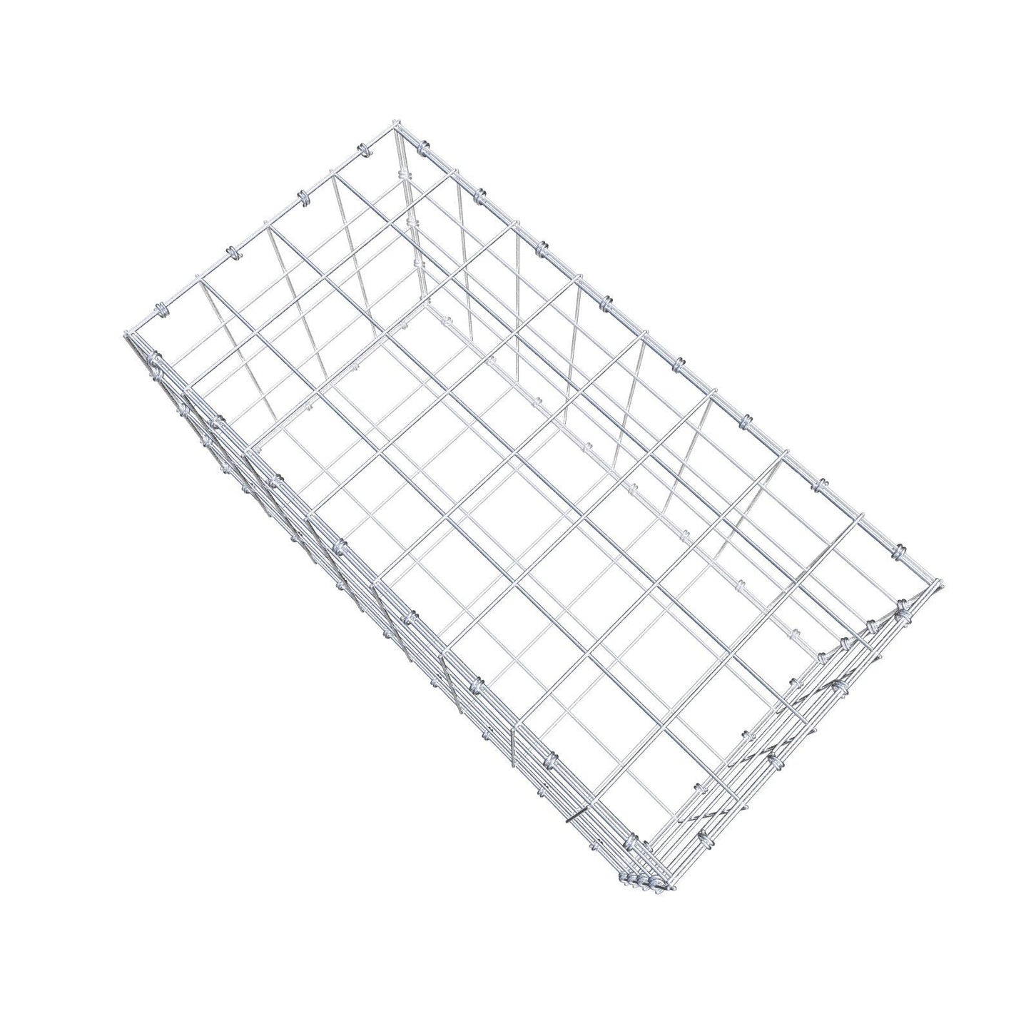 Gabion 80 cm x 40 cm x 40 cm (L x H x D), maskestørrelse 10 x 10 cm, spiralring