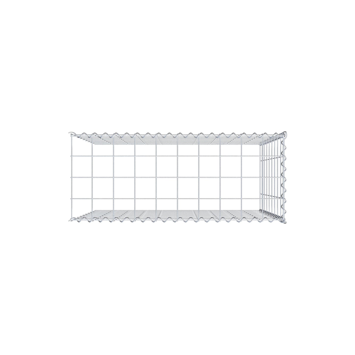 Opvokset gabion type 4 100 cm x 90 cm x 40 cm (L x H x D), maskestørrelse 10 cm x 10 cm, spiral