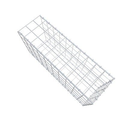 Typ 2 påbyggnadsgabion 100 cm x 50 cm x 30 cm (L x H x D), maskstorlek 10 cm x 10 cm, C-ring
