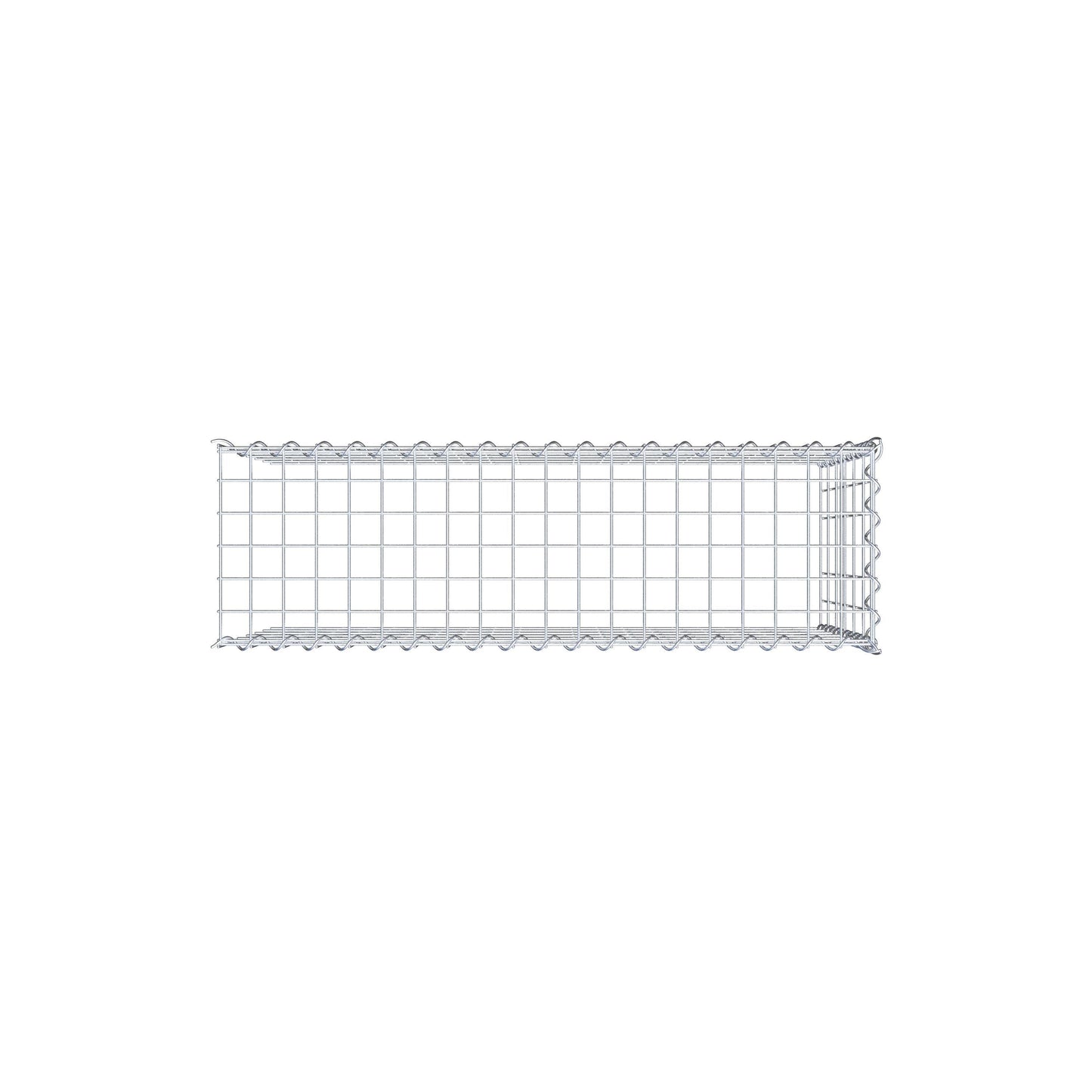 Opvokset gabion type 4 100 cm x 60 cm x 30 cm (L x H x D), maskestørrelse 5 cm x 10 cm, spiral