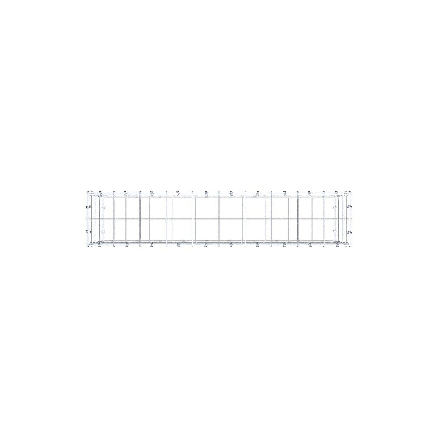 Gabion 100 cm x 40 cm x 20 cm (L x H x D), maskestørrelse 10 x 10 cm, spiralring