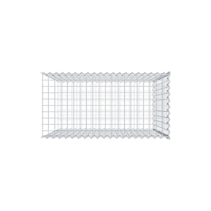 Gabion rapporté type 2 100 cm x 100 cm x 50 cm (L x H x P), mailles 5 cm x 10 cm, spirale