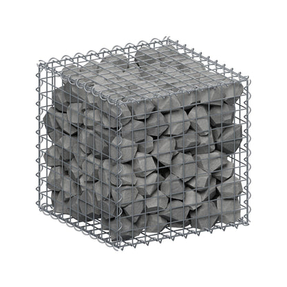 Gabion 50 cm x 50 cm x 50 cm (L x H x P), mailles 5 cm x 5 cm, spirale
