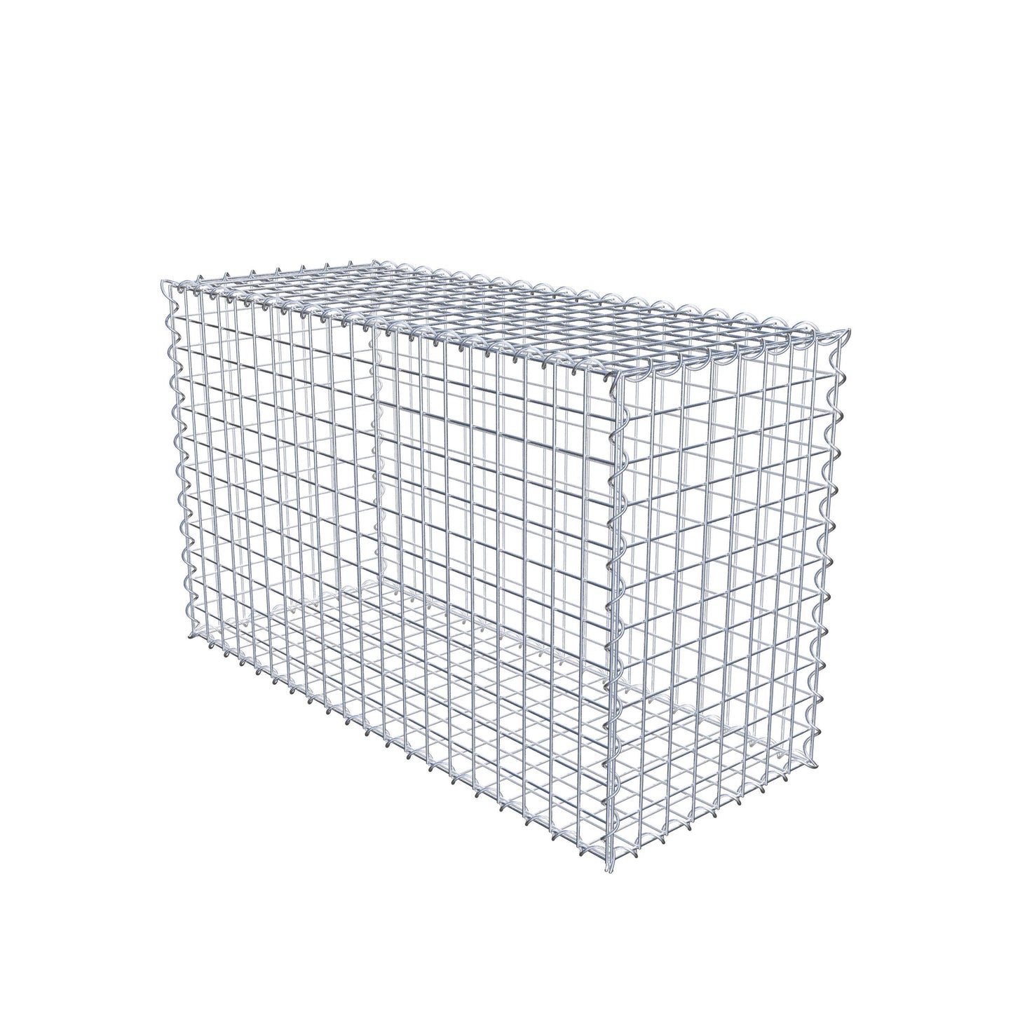 Gabbione 100 cm x 60 cm x 40 cm (L x H x P), maglia 5 cm x 5 cm, spirale