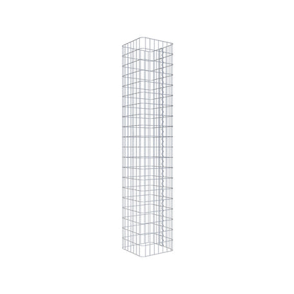 Gabionpelare, kantig 37 cm x 37 cm, 200 cm hög, MW 5 cm x 10 cm