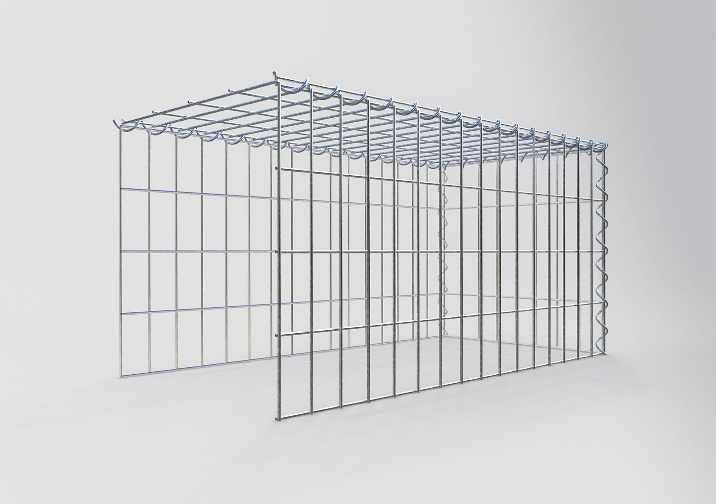 Gabion rapporté type 4 80 cm x 40 cm x 40 cm (L x H x P), mailles 5 cm x 10 cm, spirale