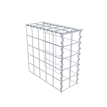 Gabião tipo 4 50 cm x 50 cm x 20 cm (C x A x P), malhagem 10 cm x 10 cm, espiral