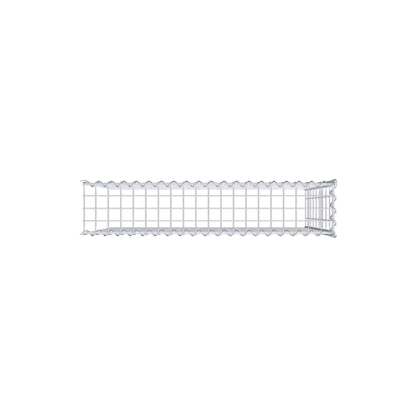 Gavión adulto tipo 4 100 cm x 90 cm x 20 cm (largo x alto x profundidad), tamaño de malla 5 cm x 10 cm, espiral