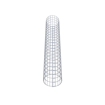Columna de gaviones redonda 32 cm de diámetro, 200 cm de altura, malla 5 cm x 10 cm