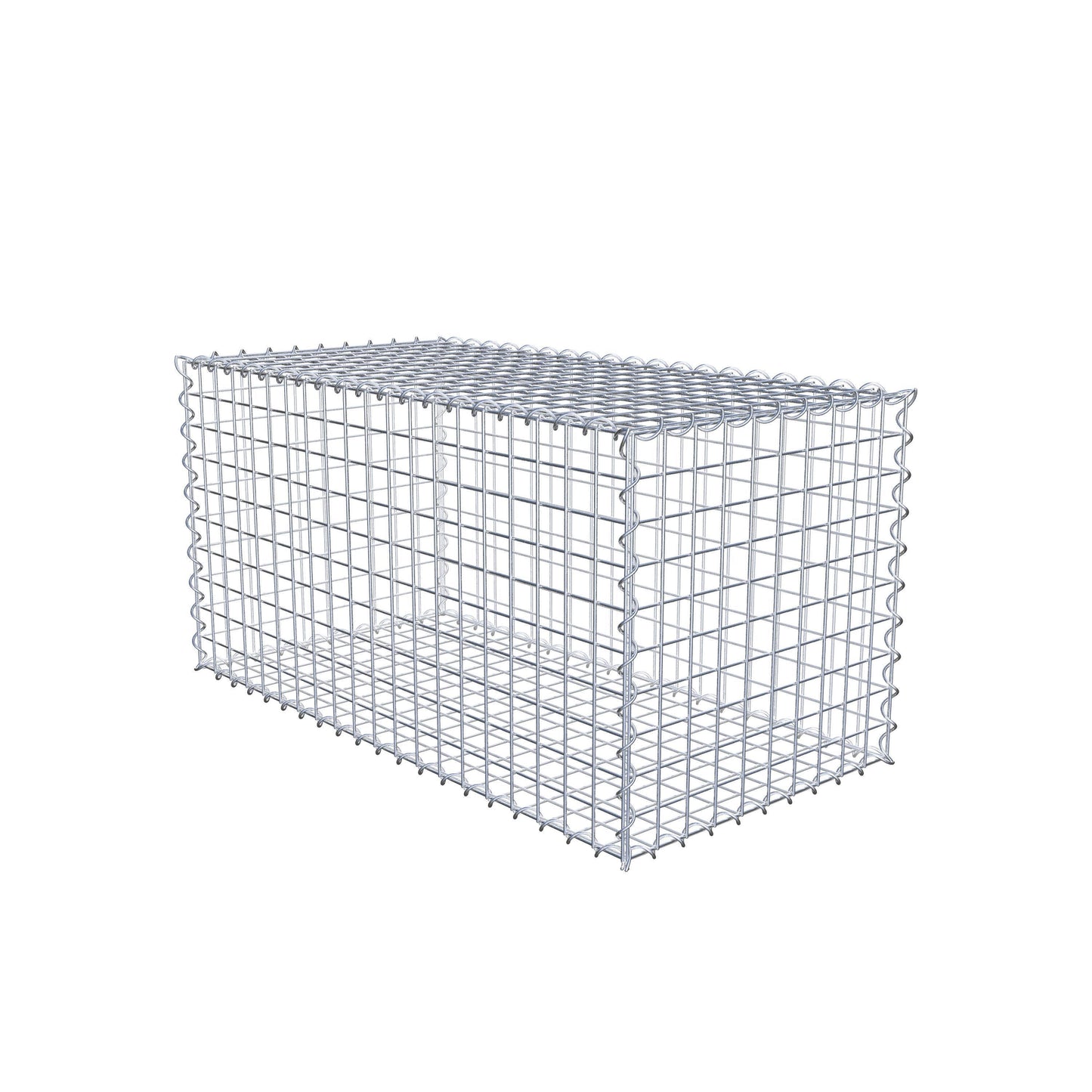 Set di 2 gabbioni 100 cm x 50 cm x 50 cm (L x H x P), maglia 5 x 5 cm, a spirale