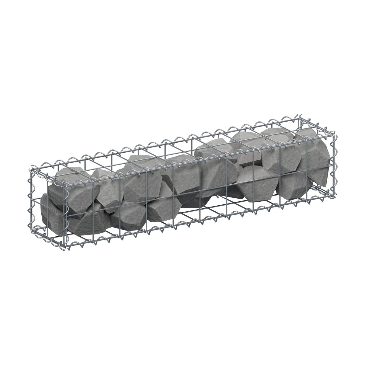 Schanskorf 100 cm x 20 cm x 20 cm (L x H x D), maaswijdte 10 cm x 10 cm, spiraalvormig