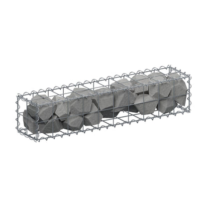 Schanskorf 100 cm x 20 cm x 20 cm (L x H x D), maaswijdte 10 cm x 10 cm, spiraalvormig
